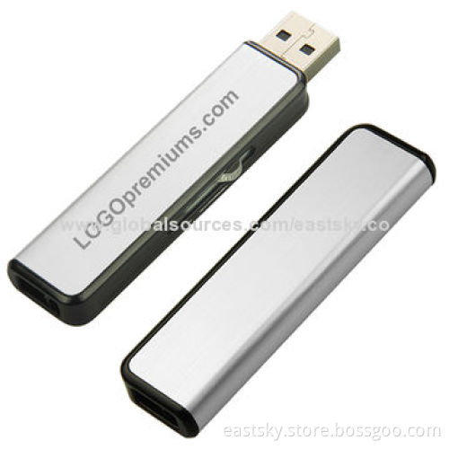 Promotional Slide USB Drive, Attractive for Bright Color, Elegant Appearance and Up to 32GB CapacityNew